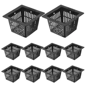 10 Pcs Quadratischer Pflanzkorb Hydrokulturkorb Pflanzkörbe Für Wasserpflanzen - Bild 1 von 12