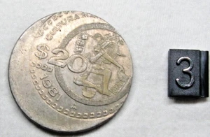 20 PESOS ERROR COIN CULTURE MAYA 1981 FROM MEXICO. - Picture 1 of 3