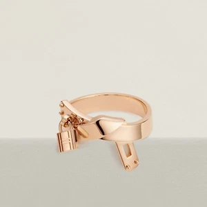 Hermès Kelly Gavroche Rose Gold Ring Size 52 - Picture 1 of 12