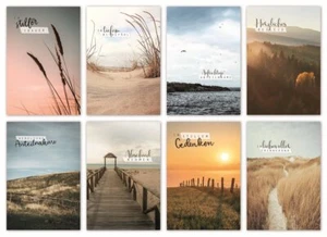 Classic Grußkarten Beileidskarten Trauer Trauerrand mit weißen Umschlägen - Bild 1 von 3