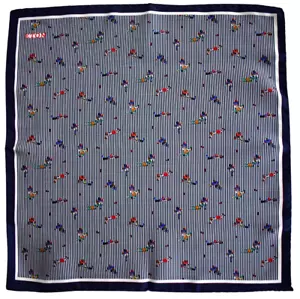 🆕️NEW ETON AMERICAN FOOTBALL Print 100% SILK Pocket Square Handkerchief ITALY - Picture 1 of 6