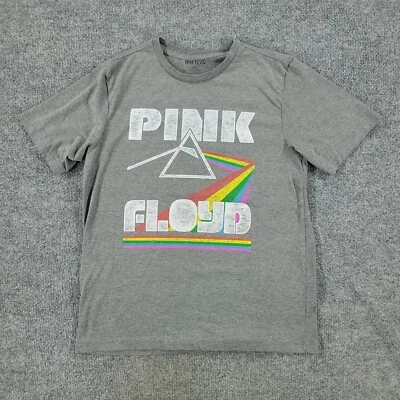 Pink Floyd Shirt Boy Size 18 Gray Dark Side Of The Moon Graphic Tee Short Sleeve - Image 1 of 4