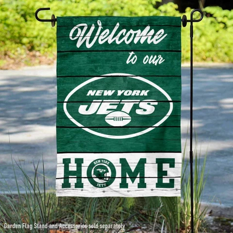 NY Jets Welcome Home Decorative Official Garden Yard Banner Flag Cover
