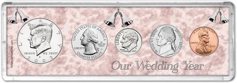Our Wedding Year Coin Gift Set, 2003 Cover