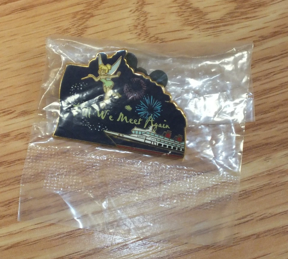 Prendedor Campanilla Genuino Disney Cruise Line Lanzamiento Limitado "Hasta que Nos encontremos Nuevamente"  Foto 1 de 4