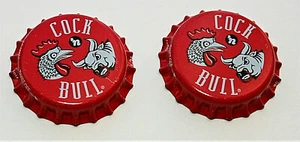 2 Cock n Bull Soda Metal Bottle Cap NOS New 1970's - Picture 1 of 3