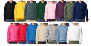 Gildan Kids SoftStyle Midweight Hoodie Hooded Sweatshirt - Picture 1 of 17