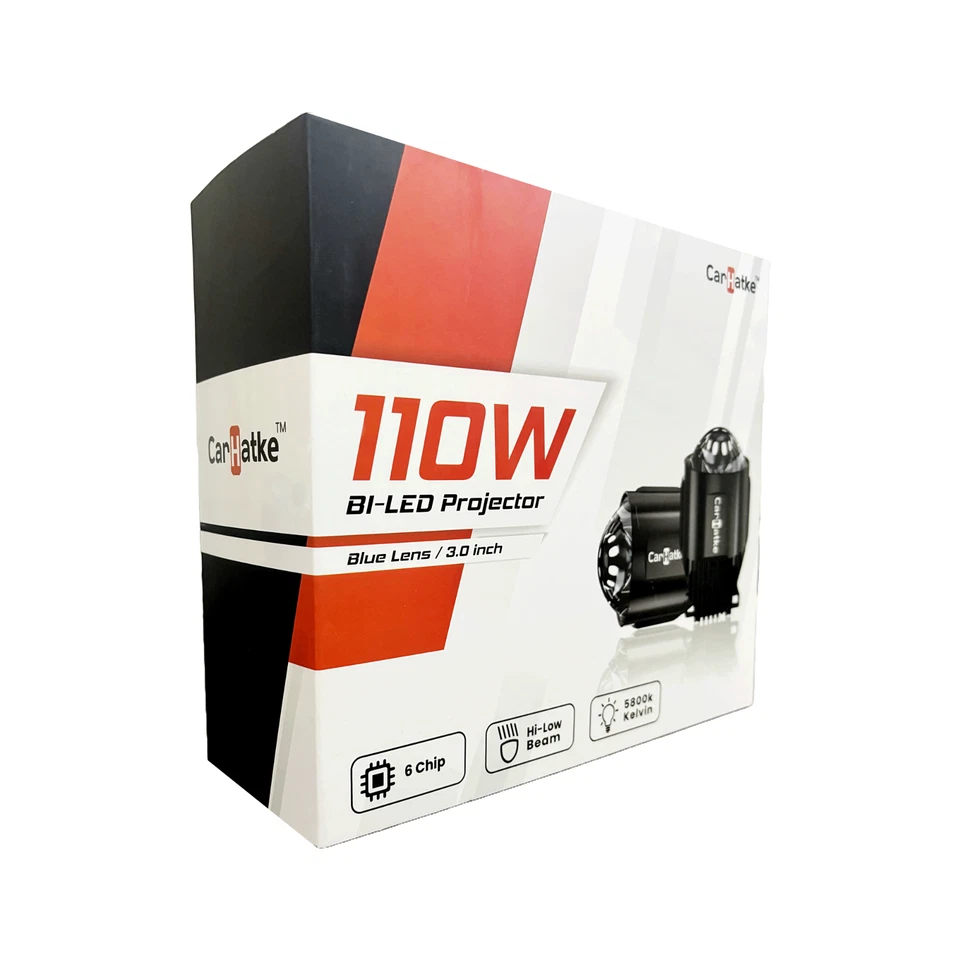 2X Bi-LED Projector Lens For Fog Lamp Light HI-Low Beam 110W 6000K White - Image 1 of 4