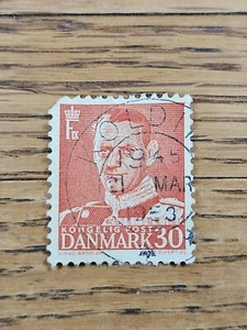 Dänemark Briefmarke König Frederik IX 30 gebraucht 1953 - Bild 1 von 2