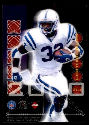 S2000 Collectors Edge laúd preproducción espalda en blanco prueba Edgerrin James Foto 1 de 2