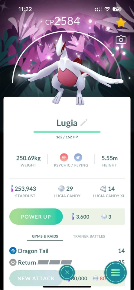 Shiny Purified Shadow Lugia  with special background - Trade 20kStardusts - Image 1 of 1