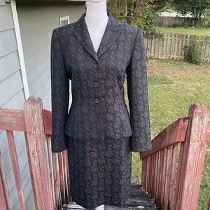 Tahori Arthur Levine Rock Anzug 3-Knopf Blazer mit Bleistiftrock elegant Karriere - Bild 1 von 17