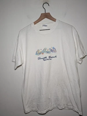 Camisa grande de colección Y2K NEXT Miami South Beach Respect The Ocean Foto 1 de 4