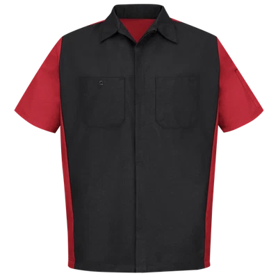 Red Kap Men's Short Sleeve Two-Tone Crew Work Shirt - Image 1 of 4