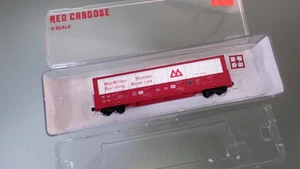 N-Scale Train RED CABOOSE Thrall Box Car MacMillan Bloedel Building w/ MTL & Box - Picture 1 of 6