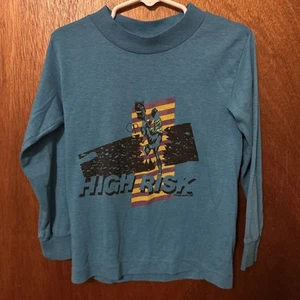 Vintage 1987 Ocean Pacific long sleeve Blue Skateboarding Size 6 Children’s Tee - Picture 1 of 9
