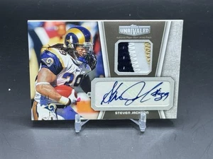 2010 Topps Unrivaled Steven Jackson #UAP-SJ Platinum 1/1 Patch Auto Rams - Picture 1 of 2