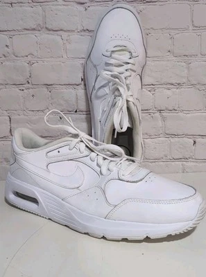 Nike Air Max SC Mens Shoes Sneakers Size 13 Triple White Leather DH9636-101 GUC - Image 1 of 4