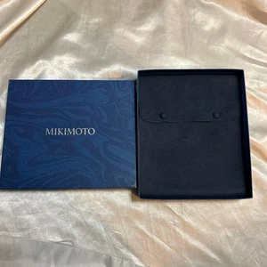 MIKIMOTO Pearl color Necklace Case Luxury Jewelry Storage Box D682 - Picture 1 of 6
