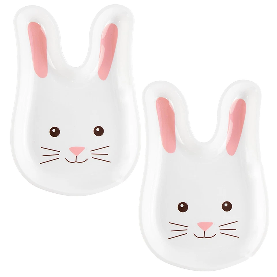 Oster Küche - Set Von 2 Bunny Teller Nascherei Schalen Weiß - Bild 1 von 1
