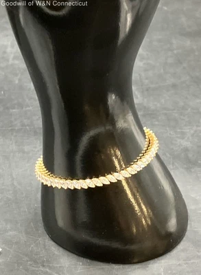 14K Yellow Gold Tennis Bracelet 9.61g - Image 1 of 4