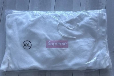 Talla XXL - Sudadera con Capucha Supreme Box Logo Blanco Rosa FW25 En Mano ¡Envío Rápido! Foto 1 de 2