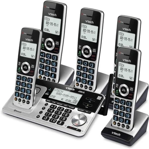 VTech Cordless Phone Answering System Bluetooth Call Block 5 Handsets VS113-5 - Picture 1 of 8