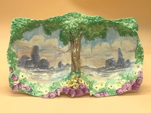 Art Deco Royal Winton Lakeland hand painted twin serving plate / tray. c1936. - Picture 1 of 6