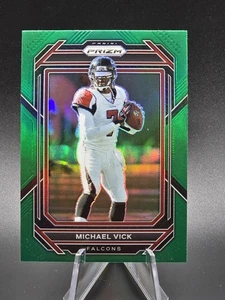 Michael Vick 2022 Panini Prizm Green Parallel Atlanta Falcons No 18 - Picture 1 of 2