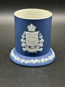 Vintage Wedgwood Jasperware Dark Blue Toothpick/ Match Holder - Picture 1 of 5