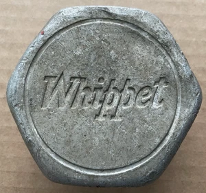 Vintage WHIPPET Fett Nabendeckel Aluminium Gewinde zum Anschrauben - Bild 1 von 3