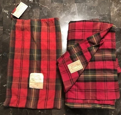 Double D Ranch Home Collection Twin Duvet Cover Red Plaid 100% Cotton Rustic - Image 1 of 4