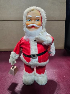 ANÉIS DE ALTURA VINTAGE JAPÃO WIND UP SANTA TOY WORKS 10" SINO Vídeo - Imagem 1 de 4