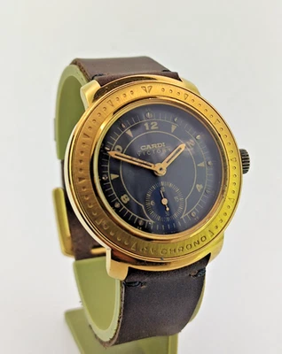 Reloj Vintage Cardi Victory Eclipse Pobeda 2602 Hombre Esfera Negra Cuero Años 90 Foto 1 de 4