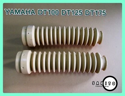 Fit YAMAHA DT100 DT125 DT175 DT250 FRONT FORK BOOT RUBBER YELLOW  PAIR SET  Foto 1 de 4