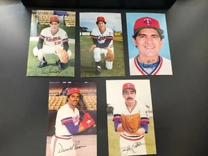 Minnesota Twins (5) TEAM ISSUE POSTCARDS 1984 - Jimenez Laudner Viola +2 - Imagen 1 de 2