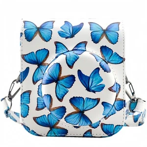 Compatible with Fujifilm Polaroid mini 12. Camera bag Canvas. Butterfly pattern - Picture 1 of 8