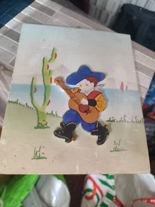 Quadro Quadretto In Legno Anni 60 - Foto 1 di 2