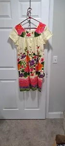 Ui-Maikai 1960’s RN 26300 Hawaiian Hibiscus Muumuu Dress Size L - Picture 1 of 4