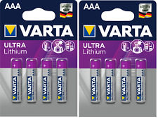 8 x Varta ULTRA LITHIUM Batterien AAA Micro 1,5V 2xBlister mit 4 Stück MHD 2033 