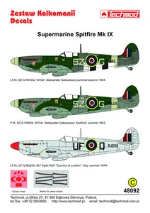 Supermarine Spitfire Mk.IX - 1943 - 44 - 48092 - decals - Picture 1 of 2