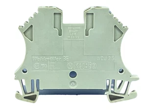 Weidmueller WDU 2.5 1020000000 Din Rail Mount Terminal Block 30AWG 2 Way 12 AWG - Picture 1 of 10