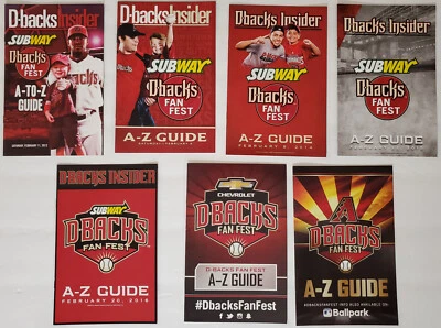 Diamondbacks Dbacks Insider Fan Fest Programs 2012 to 2019 - Your Choice or All - Image 1 of 4