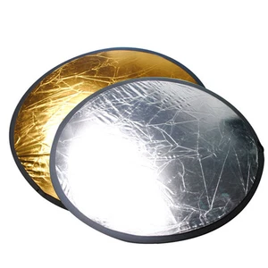 80cm 32" Gold Silver Photography Studio Multi Photo Disc Light Reflector  GBM - Picture 1 of 3