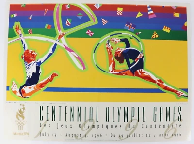 Póster oficial del evento de gimnasia rítmica de los Juegos Olímpicos de Atlanta 1996 18x24 Vitg Foto 1 de 4