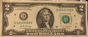 2017A 2$ Birthday Note D03122008 Crispy New (3/12/2008) - Picture 1 of 2
