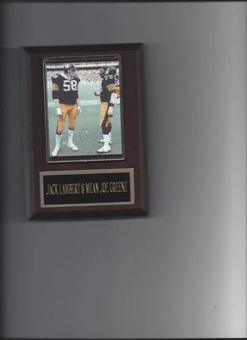 JACK LAMBERT & MEAN JOE GREENE PLAQUE PITTSBURGH STEELERS FOOTBALL NFL Cover