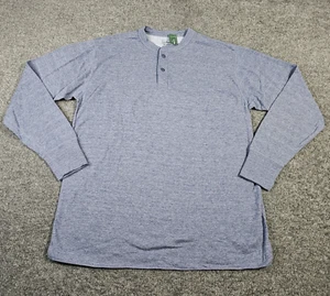 NWT LL Bean River Driver Henley Shirt Mens XL Tall Blue Traditional Fit Wool XLT - Picture 1 of 8