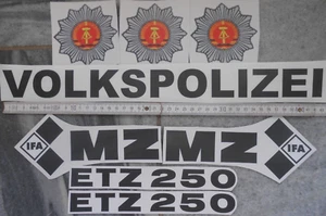 ETZ 250F,MZ,Funkkrad,NVA,BEPO,Krad,Volkspolizei,Aufklebersatz,DDR - Bild 1 von 1