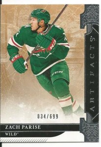 2019-20 Upper Deck Artifacts Zach Parise Silver Parallel #123 Mint  /699